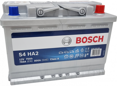 BOSCH S4HA2 L3 AGM 12V 70Ah 760A Batterie de démarrage