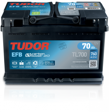 TUDOR TL700 L3 EFB 12V 70Ah 760A Batterie de démarrage