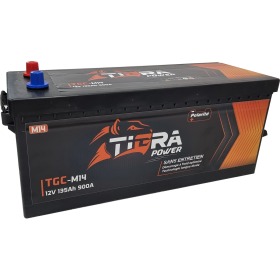 BATTERIE 12V-135AH/900A + A DROITE SUR LA LARGEUR TECHNI-POWER